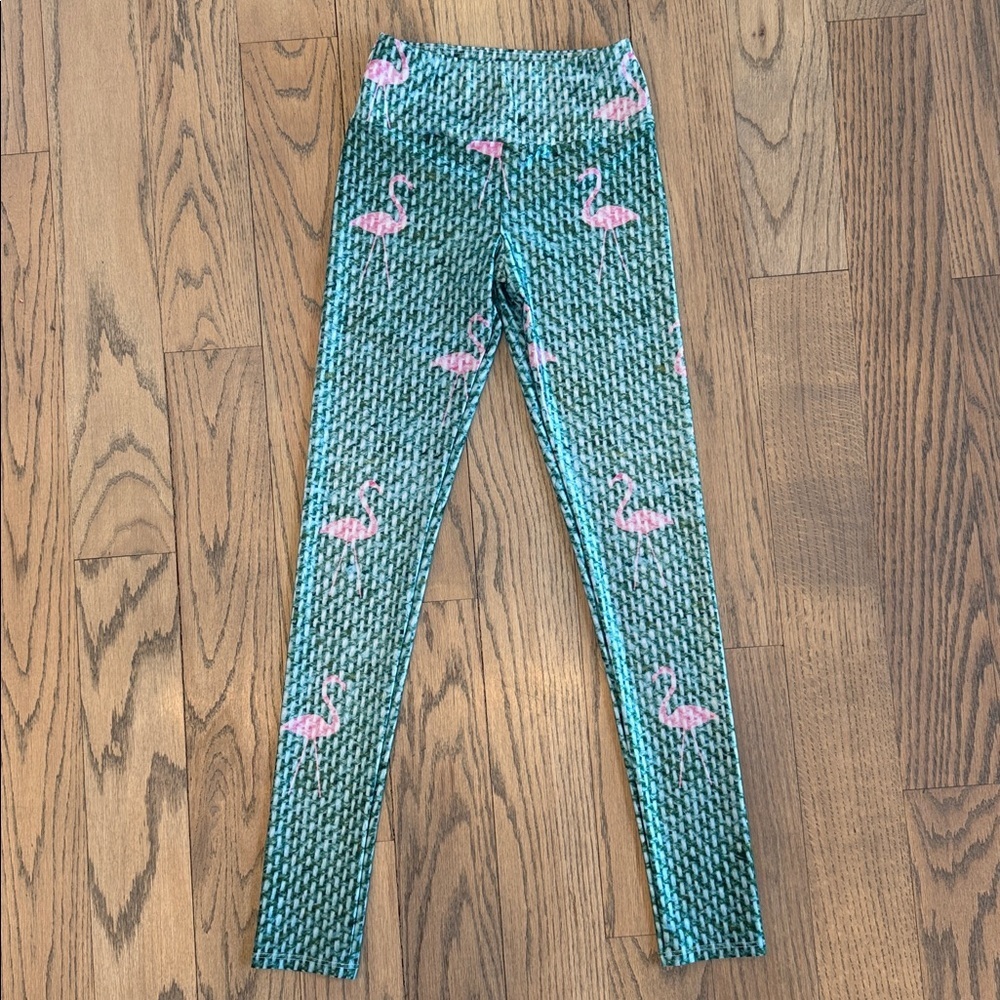 Goldsheep Women’s Flamingo Print Leggings Size Small - Picture 3 of 9